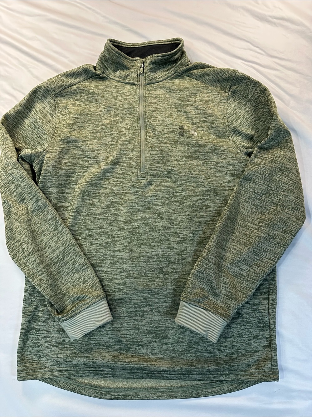 Under Armour Men's Heather Olive Quarter-Zip Pullover